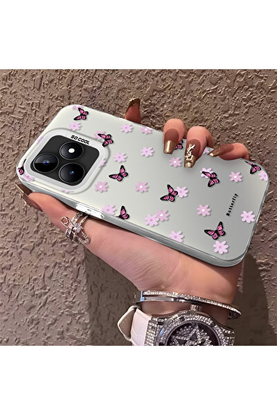 Hontinga حافظة هاتف Realme Note 50 متوافقة مع الحواف السيليكونية الصلبة والمض...