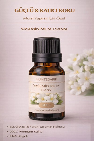 MUMTEDARİK Yasemin Kokulu Premium Mum Esansı 20 ml
