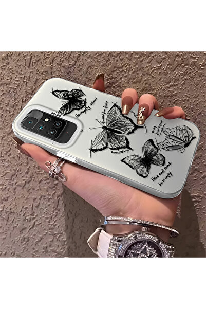 Hontinga حافظة هاتف Redmi 10 2022 متوافقة مع الحواف السيليكونية الصلبة والمضا...