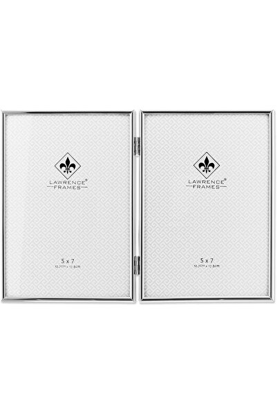 ASTERA Double Picture Frame with Hinge, 12.7 X 17.8 Cm, Silver Color