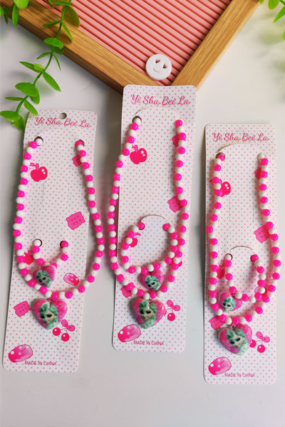 Nisankids Girl's Elsa Necklace and Bracelet