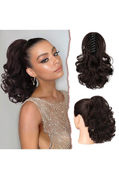 OEM Hair extension, ponytail, created, 28 cm, with clips, synthetic, medium b...