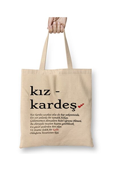 Toyaso Sister Sister Gift White Cloth Bag Long Handle Shopping Bag Beach Bag