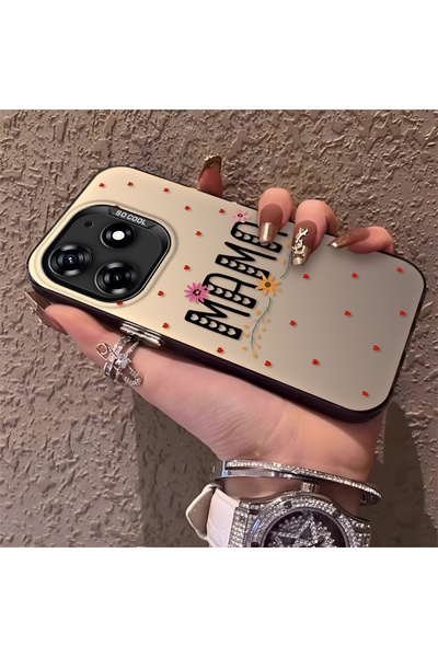 Hontinga حافظة هاتف تكنو سبارك 10 برو متوافقة مع حافة السيليكون الصلبة ومضادة...