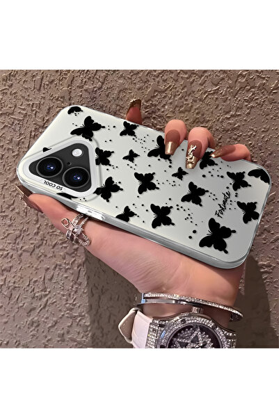 Hontinga حافظة هاتف من السيليكون متوافقة مع هاتف iPhone 16، ذات حافة على شكل ...