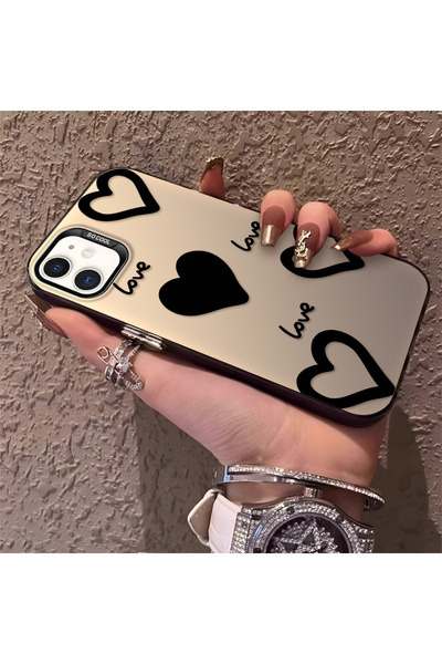 Hontinga iPhone 12 Compatible Silicone Edge Hard Back Anti-Fall Phone Case He...