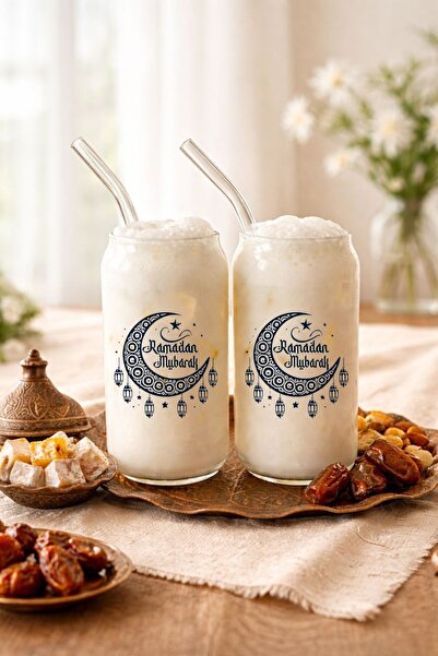Caga Home CAGA Pinterest Ramazan Temalı Cam Pipetli Bardak 380 ml 2’li – Rama...