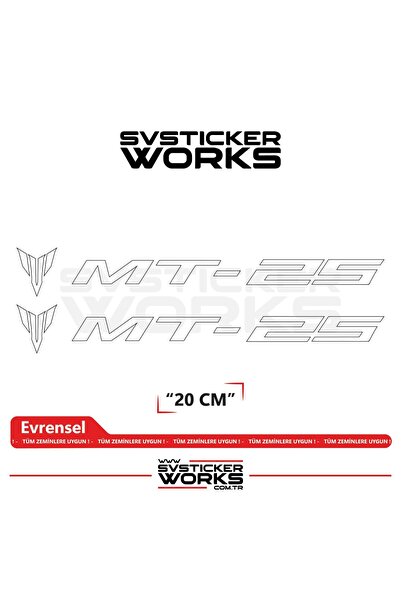ARONA Yamaha Mt-25 Compatible Text Sticker – High Quality Custom Cut Foil (Se...