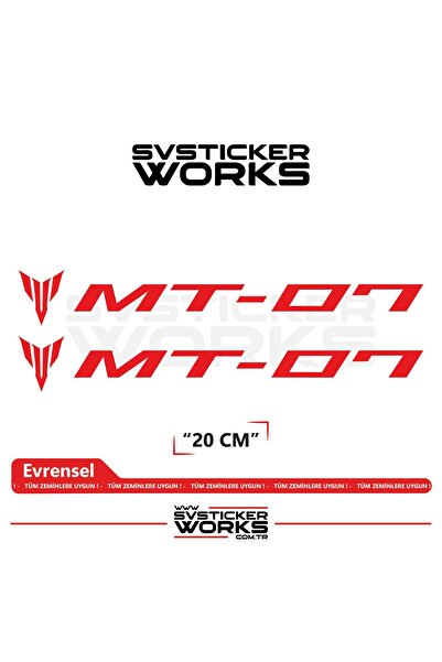 ARONA Yamaha Mt-07 Compatible Text Sticker – High Quality Custom Cut Foil (Se...