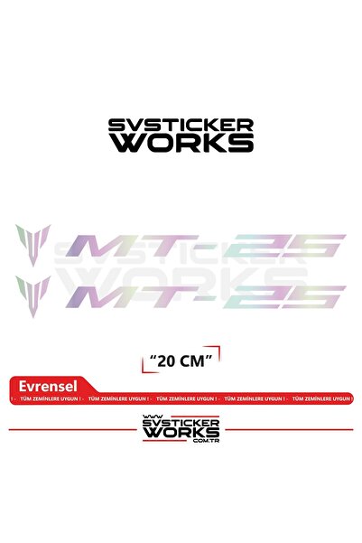 ARONA Yamaha Mt-25 Compatible Text Sticker – High Quality Custom Cut Foil (Se...