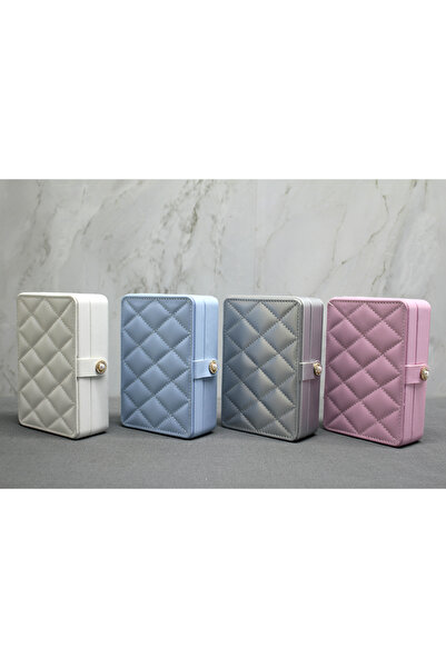 MEKs 16X11 cm Leather Covered Makeup and Jewelry Box