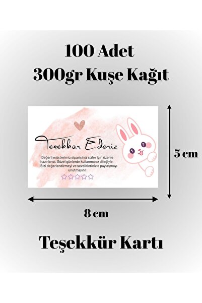rprint Teşekkür Kartı Sipariş Kartı Tebrik Kartı Paketleme Kartı Kargo Kartı ...