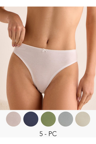 FAV Set of 5 - Bikini Briefs with Bow Accent