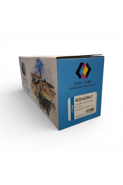 City Inks حبر تركي سيتي انك متوافق اتش بي أزرق سماوي HP W2301A/230A CYAN