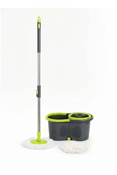Bright Home ممسحة دوارة مع دلو - مقبض من الفولاذ المقاوم للصدأ يدور 360 درجة،...