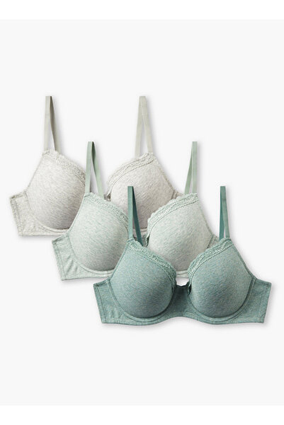 FAV 3-Pack Demi Bra Lace Trim