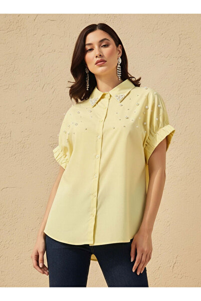 2Xtremz Cotton Shirt with Pearl Embellishment