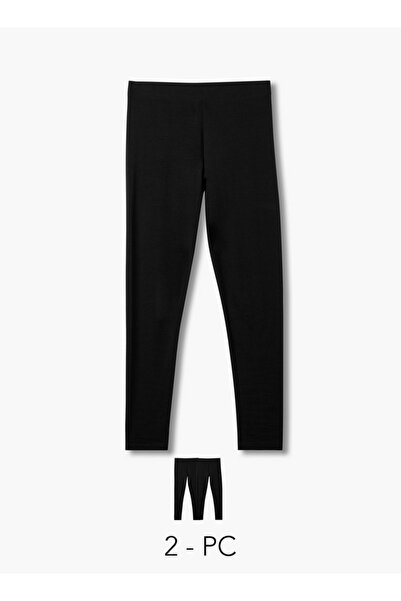 FAV Pack of 2 Elasticated Full Length Leggings