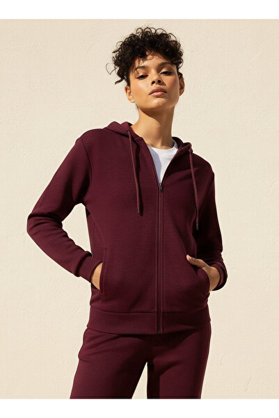 Kappa Women Logo Detail Zip Through Hoodie with Long Sleeves