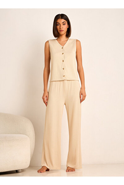 FAV Coord Set with Waist Coat & Wide Leg Pants