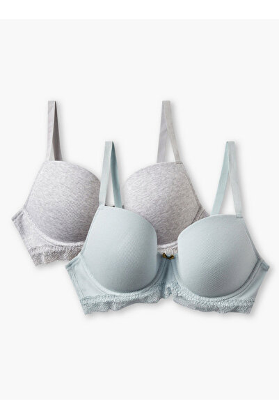 FAV 2-Pack Push-Up Bra Lace Trim