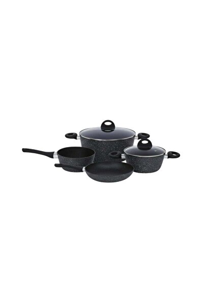 HOMEWAY 7-Piece Cooking Set Coated with Marble