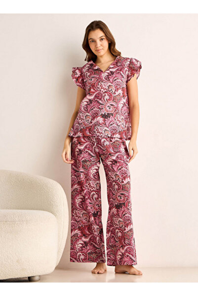 FAV طقم بيجامة من توب وبنطال قطني