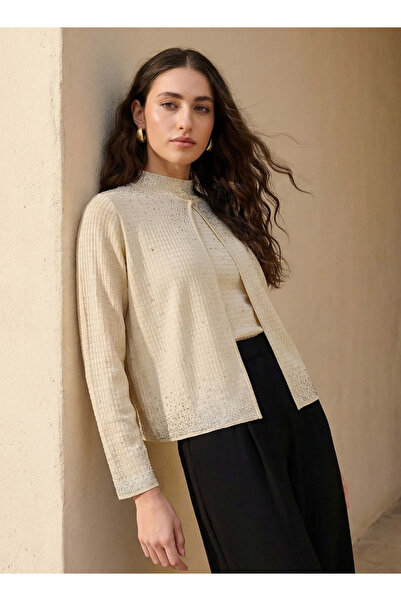 Iconic Embellished Round Neck Shrug