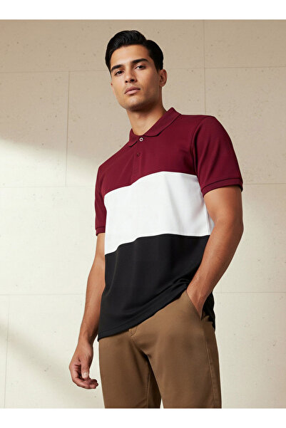 FAV Men Short Sleeves Colourblock Polo T-shirt