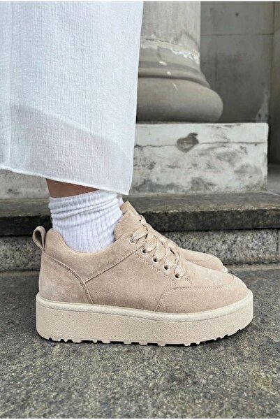 I Love Shoes Ruvo Kadın Spor Ayakkabı Bej Süet
