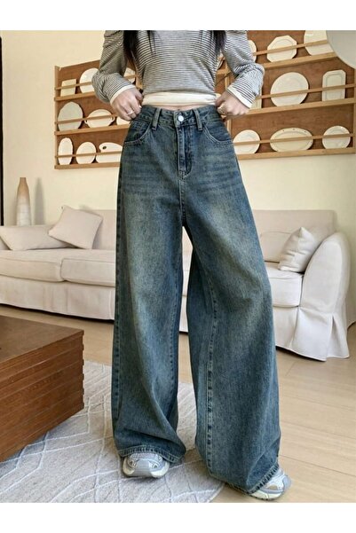 DENİKK Trend Tint Washed Wide Fit Baggy Jean Denim Pants-Trend Tint Washed Wi...