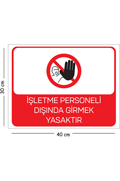 Mayeka Metal Business Sign Staff Outside Prohibited Entry 30X40 cm A3 Warning...