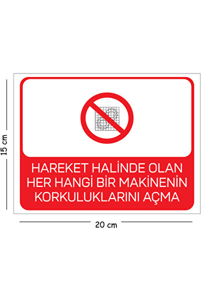 Mayeka Metal Warning Signs of Any Machine in Motion 15X20 cm Warning Work Saf...