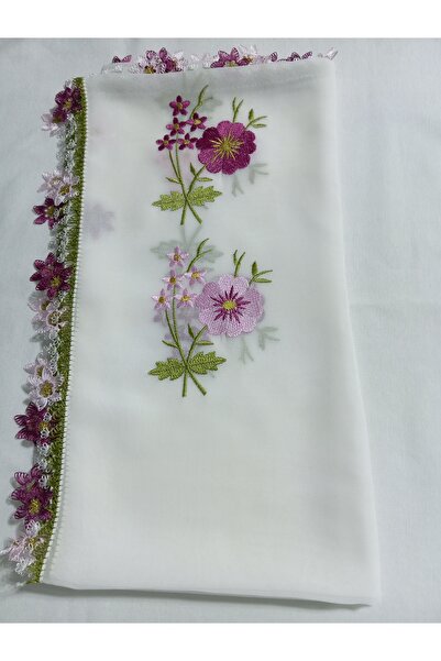 NUMİSTORE İğne oyası beyaz renk namaz örtüsü