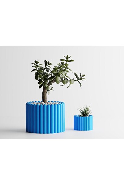 Sani Vase "Ancona SMALL" 110 x 110 x H80mm - Cyan