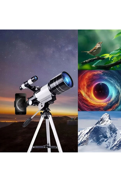 Elvinsa 150X Mobil Uyumlu Telefon Tutuculu Uzay Gezegen Ay Yıldız ve Doğa Kar...