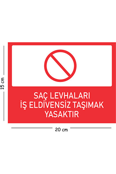 Mayeka Metal Hair Sheets Work No Gloves Must Be Worn Prohibited 15X20 cm Warn...
