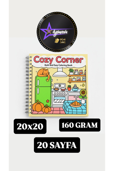 aysanova Cozy Corner - Bold and Easy Boyama Kitabı-Çocuklar ve Yetişlinler İç...