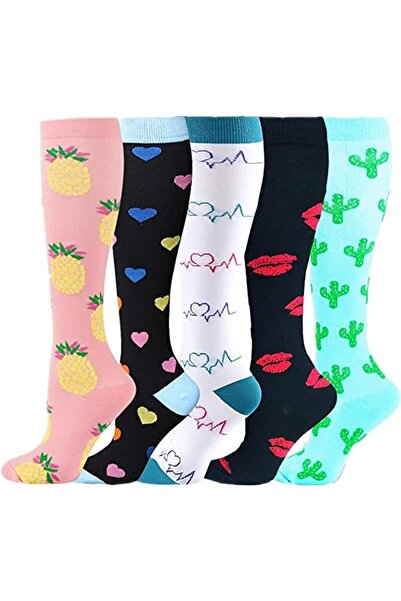 Generic 5 Pairs Compression Socks for Women & Men Circulation-Compression Soc...