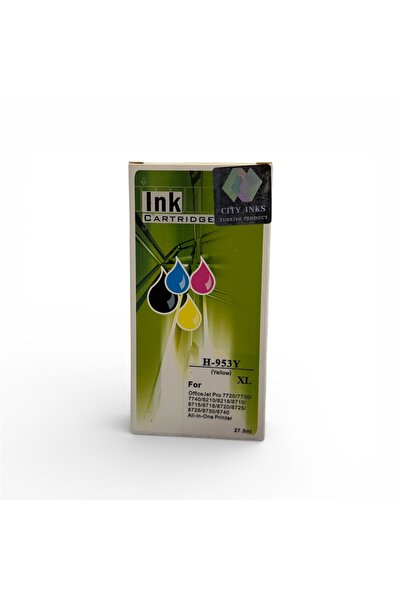 City Inks حبر سائل تركي سيتي انك متوافق مع HP 7740 / 7720 953XL أصفر (Yello...