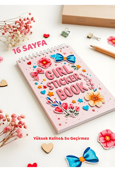 VORACRAFT Girl Sticker Book, 16 Sayfa, Planner, Ajanda SB0001