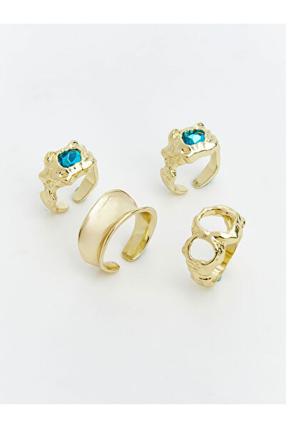 LC Waikiki Rmz Gi̇yi̇m Farkiyla 4 Piece Women's Ring Set