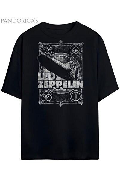 Grafftee Clothing Tricou unisex din bumbac cu design Led Zeppelin Pandorica