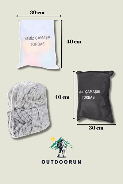 Outdoorun حقيبة الغسيل المتسخة، حقيبة الغسيل النظيفة، وشبكة الغسيل، مجموعة أد...