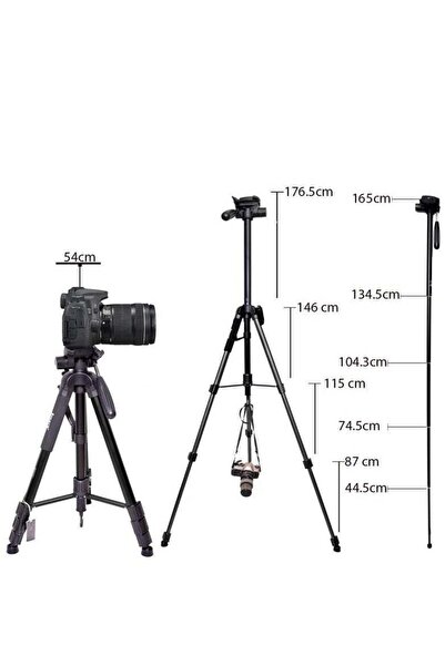 Jmary KP-2254 Professional Aluminum Tripod Monopod for All DSLR Cameras