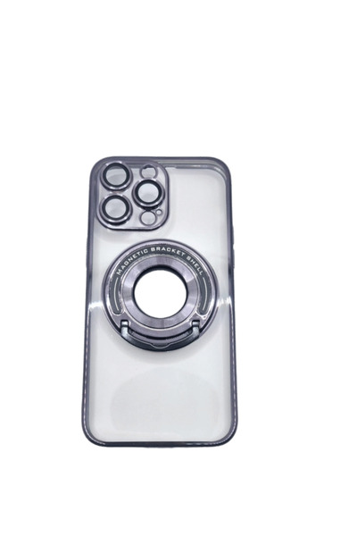 OEM Husă silicon iPhone 14 Pro Max cu magnet NEGRU + 2 folii protectie