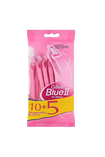 Gillette BLUE 2 RAZOR FOR WOMEN 10+5 Pcs
