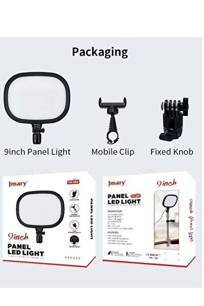 Jmary FM-58R 9inch Panel Led light photography video lamp