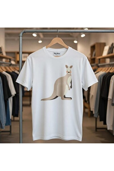 playwear Μπλουζάκι Loose Fit Unisex Καγκουρό, Αυστραλιανή Wildlife Design Pri...