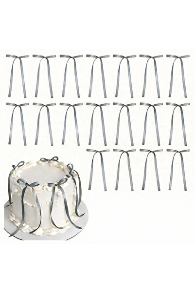 edalle 10 Adet Uzun Saten Hazır Fiyonk | Doğum Günü, Pasta Süsleme, Duvar, Ko...